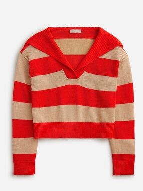 J. Crew Sailor-Collar Pullover Sweater in Stripe